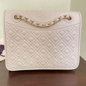 Tory Burch Fleming Patent Medium Bag